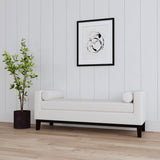 Thomas - Raised Arm Accent Bench - Ivory