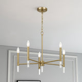 Courtyard - 5 Light Candle Chandelier - Clear / Gold