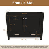 Bathroom Vanity With Soft Close Cabinet, Single Drawer, Sink Not Included - Black
