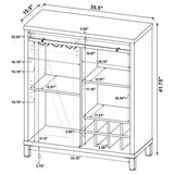 Arcata - Sliding Door Bar Cabinet - Oak
