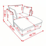 Oversized Deep Seat Accent Chair With Matching Storage Ottoman & Throw Pillows