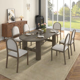 Oval Dining Table Set For 6 With 6 Upholstered Chairs