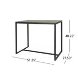 Ernesto - Outdoor Industrial Acacia Wood Bar Table
