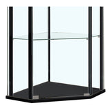 Lysander - 4 Shelf Curio Cabinet With Triangular Silhouette - Black