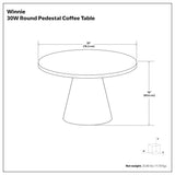 Winnie - Round Coffee Table - Walnut