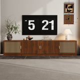 78" TV Stand For TVs Up To 85", Media Console, Adjustable Shelves - Walnut