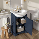 20" Bathroom Vanity With Bulged Sink, Freestanding Single Vanity Set, Soft Close Door