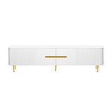 Minimalist TV Stand For TVs Up To 85", Modern Entertainment Center Media Console With 4 Spacious Cabinets For Living Room