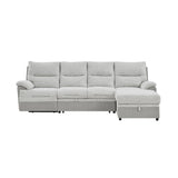 Sectional Sofa With Power Recline, USB Charging, And Storage Chaise - Gray