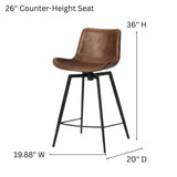 Swivel Counter Stool - Brown