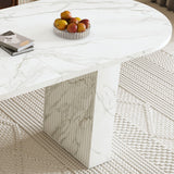 Modern Farmhouse Oval Dining Table With Slim Base
