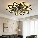 Ceiling Fan With Remote Control And Lights, 6 Speeds, 3 Color Temperatures, Low Profile Flush Mount