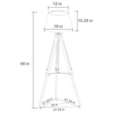 Hannah - Floor Lamp With Tripod Base - Gray