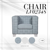 Saree - Chenille Chair - Light Blue