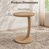 C - Shaped End Table With Sturdy Base