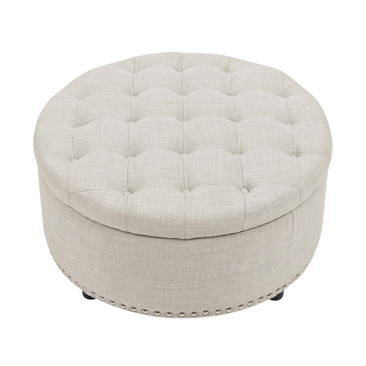 Tufted Storage Ottoman With Upholstery