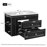 Wall Mounted Bathroom Vanity With 2 Drawers, Sink, Floating Storage Unit