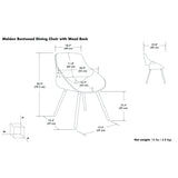 Malden - Bentwood Upholstered Dining Chair With Wood Back
