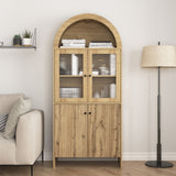Modern Tech Inspired Dome Cabinet With LED Lighting
