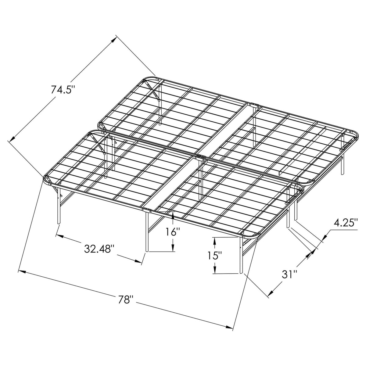 Andell - Mattress Support Platform Bed