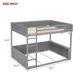 Bunk Bed With Built In Shelves, Storage Box, LED Light And USB Charging Station