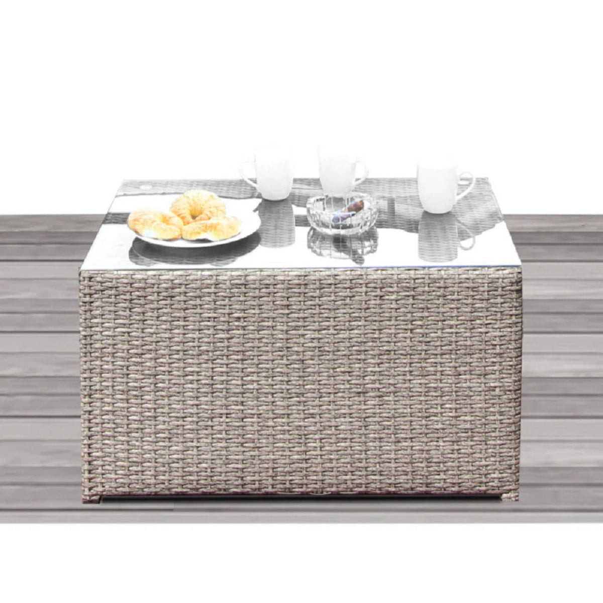Outdoor Seating Group For 4 With Cushions, - Gray Mix
