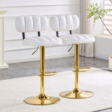 Adjustable Height Bar Stools & Footrest For Kitchen Island (Set of 2)