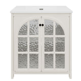 Vintage Farmhouse Bathroom Vanity With Ceramic Sink
