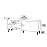 Amidon - TV Stand, With 2 Storage Shelves And 1 Cabinet