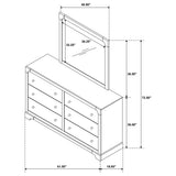 Sundance - 6 Drawer Dresser With Mirror - Dark Coffee