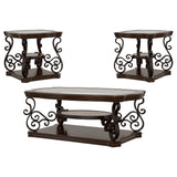 Arrize - Coffee And End Table Set With Scroll Legs