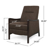 Drury - Contemporary Fabric Upholstered Pushback Recliner