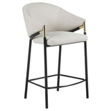 Sloped Arm Counter Stools (Set of 2) - Beige