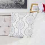 Holiday Throw Pillow With Snowflake Embroidery