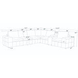 Upholstered Large Arms Sectional With Recliner Seats