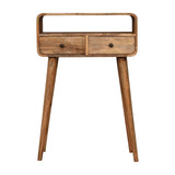 Curved Chestnut Console Table