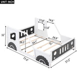 Classic Car Shaped Platform Bed With Wheels