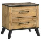 Georgina - 2 Drawer Nightstand - Natural Wood