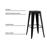 Backless Bar Stools (Set of 2) - Black