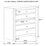 Palamino - 5 Drawer Bedroom Chest - Black