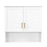 30" Bathroom Cabinet With Adjustable Shelf, Wall Mounted Medicine Cabinet - White