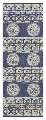 Sunshine - 5'3" X 7'3" Indoor, Outdoor Area Polypropylene Rug - Blue