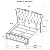 Bedroom Set With LED Lighting And Charging Nightstand