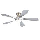 52" Ceiling Fan With 3 Color Dimmable LED Light, DC Reversible Motor, 6 Speed Settings