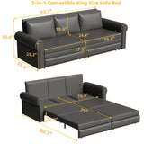 Chesterfield Sofa & Pull Out Bed