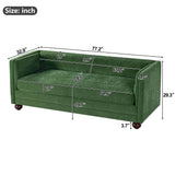 3 Seater Sofa Upholstery With Square Arms, Living Room Couch
