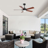 Reversible DC Motor Ceiling Fan With Dimmable LED Light For Living Room
