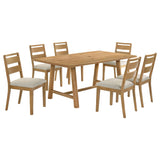 Lytton - 7 Piece Dining Set - Brown Oak