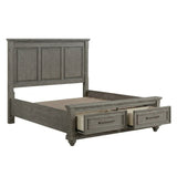 Bed With Drawers, Tall Panel Headboard