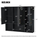 Modern Wall Mounted Medicine Cabinet With Adjustable Shelves, Soft Close Doors, High Define Mirror